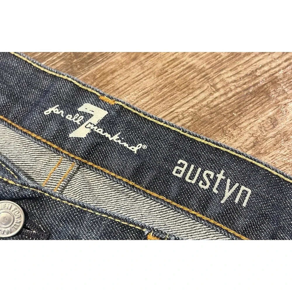 Seven For All Mankind Austyn Jeans Mens Size 36x32 Straight Leg Dark Wash